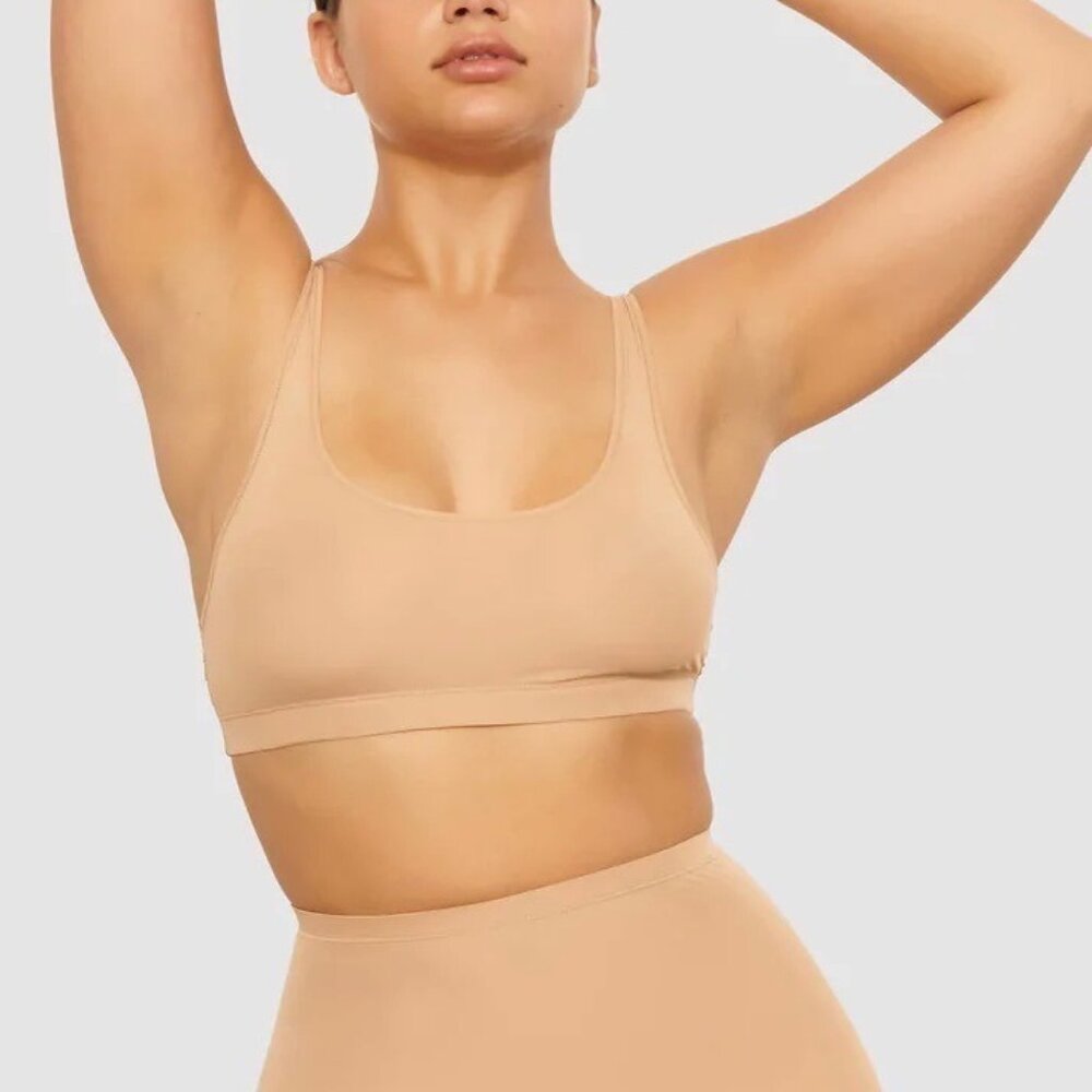 SKIMS Jelly Sheer Scoop Neck Bralette Clay Medium